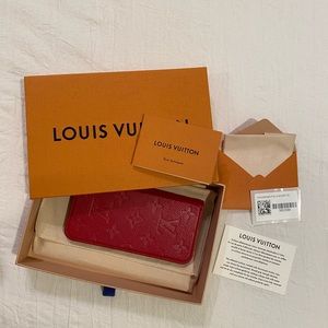 Louis Vuitton RED iPhone XS portfolio case